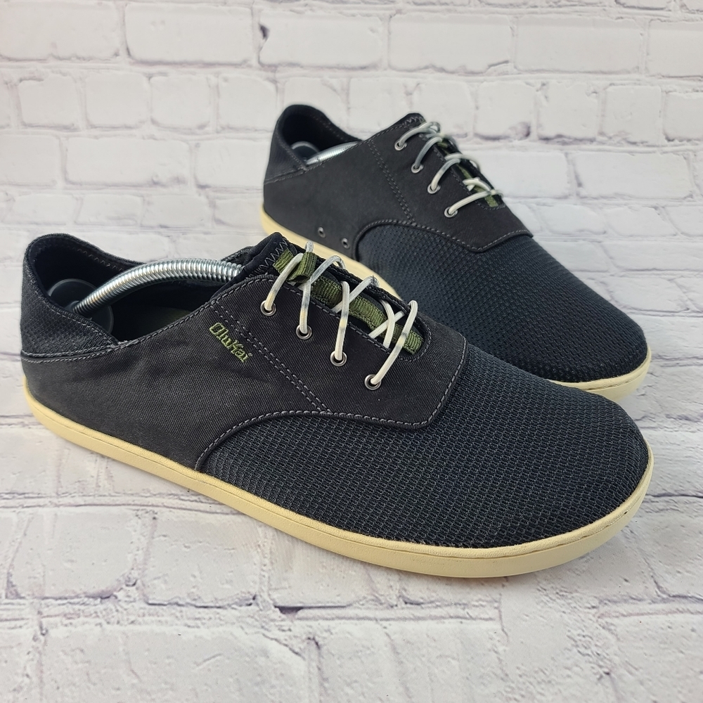 Olukai Men's Size 11 Nohea Moku Slip ON Convertible Sneakers Black